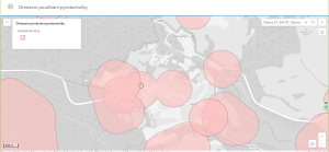 MAPA omezení pyrotechniky-zóny na území obce OBORA